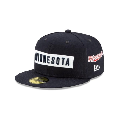 Minnesota Twins Gorra | New Era MLB Boxed Wordmark 59fifty Fitted Cap Mexico - Azules